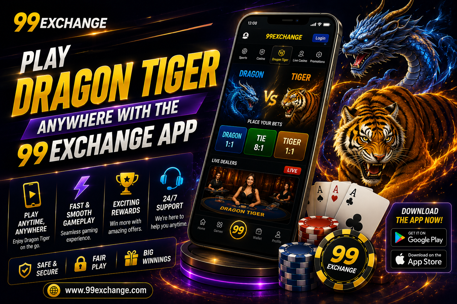 Play Dragon Dragon Tiger ID